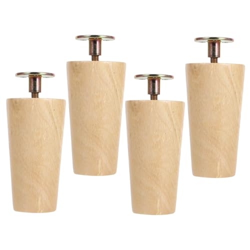 Homoyoyo 4 Stück Holzstützfüße Tischbeine Tischbeinbeschläge Ersatzbeine Für Möbel Kleine Möbelbeine Einzigartige Möbelbeine Massivholzbeine Möbelbeschläge Kommodenbeine von Homoyoyo