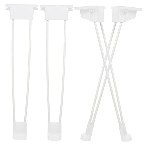 Homoyoyo 4 Stück Klappbare Metall Tischbeine Haarnadel Design Stabile Kratzfeste Eisenfüße für Couchtisch Schreibtisch und Outdoor Bank Teiliges Einfache Montage von Homoyoyo
