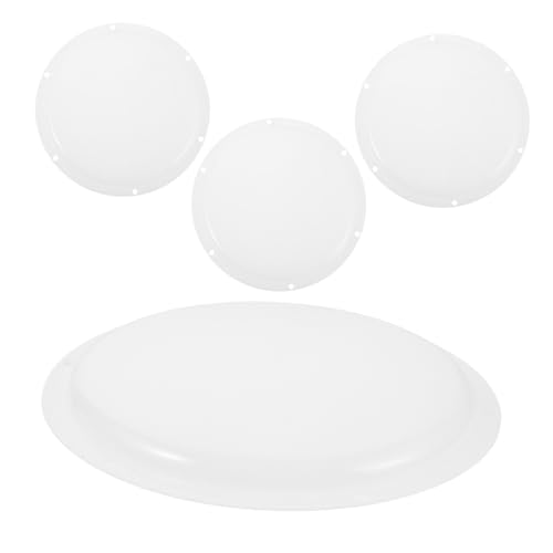 Homoyoyo 4 Stück LED Lampenschirme aus Kunststoff mit Anti-beschlag Funktion Runde Deckenleuchten-abdeckungen Schneller Einbau Langlebiger Diffusor für Büro Küche Bad und Wohnräume von Homoyoyo