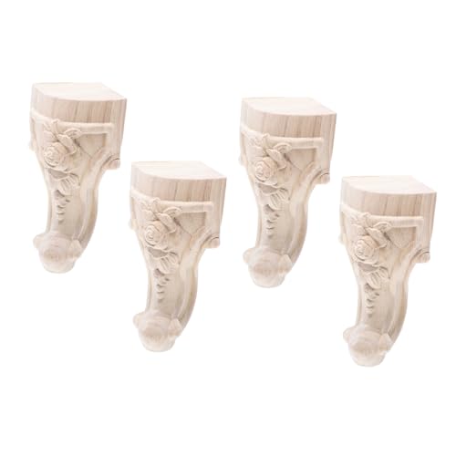 Homoyoyo 4 Stück Massive Geschnitzte Möbelbeine aus Holz Teiliges Dekorative Sofafüße mit Europäischem Blumenmuster Robuste Möbelstützen für Schrank Sofa Bett Vielseitig und Langlebig Homoyoyo 4 Stück Massive Geschnitzte Möbelbeine aus Holz Teiliges Dekorative Sofafüße mit Europäischem Blumenmuster Robuste Möbelstützen für Schrank Sofa Bett Vielseitig und Langlebig von Homoyoyo