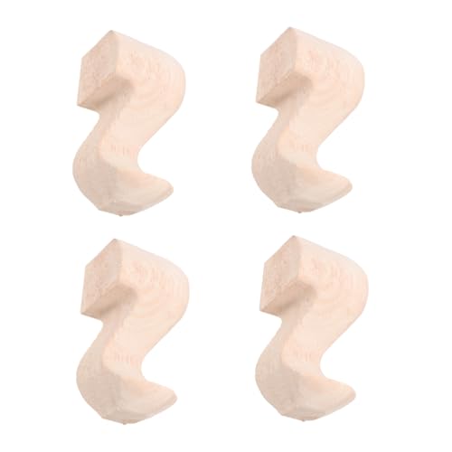 Homoyoyo 4 Stück Massive Möbelbeine aus Gummibaumholz Robuste Tisch Sofabeine Einfache Montage Langlebige Holzfüße für Sofa Schrank Couchtisch Tv Büromöbel von Homoyoyo