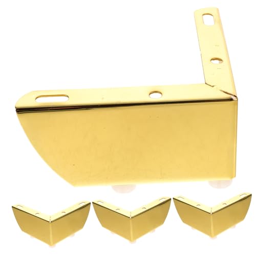 Homoyoyo 4 Stück Metallmöbelfüße Stabile Sofafußstützen aus Hochfestem Eisen mit Gummisohle Kratzfest Belastbar Einfache Montage für Couchtisch Sofa Kommode Einsetzbar von Homoyoyo