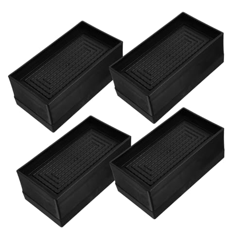 Homoyoyo 4 Stück Möbelerhöhung Tpu Schwarz Rutschfeste Möbeluntersetzer Bodenschoner für Sofa Bett Tisch Stabile Langlebige Möbelpads für Harte Böden von Homoyoyo