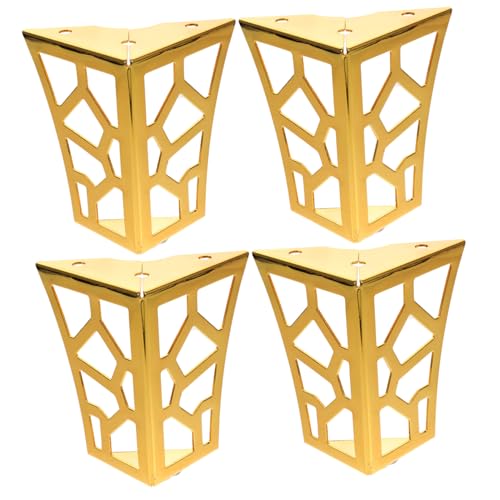 Homoyoyo 4 Stück Möbelfüße aus Hochwertigem Eisen Hohlgearbeitet Stabile Sofafüße und Tischbeine Rostbeständig für Möbel und Kommoden Einfache Montage Goldfarben Homoyoyo 4 Stück Möbelfüße aus Hochwertigem Eisen Hohlgearbeitet Stabile Sofafüße und Tischbeine Rostbeständig für Möbel und Kommoden Einfache Montage Goldfarben von Homoyoyo