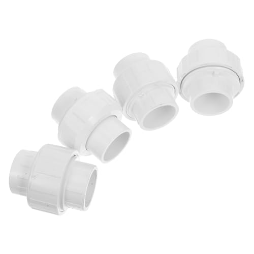 Homoyoyo 4 Stück PVC Union Fittings Gewindemuffen adapter Präzise PVC Kupplungen für Wasserleitung Installieren Dicht Vielseitig für Bewässerung Pool und Sanitärsysteme von Homoyoyo