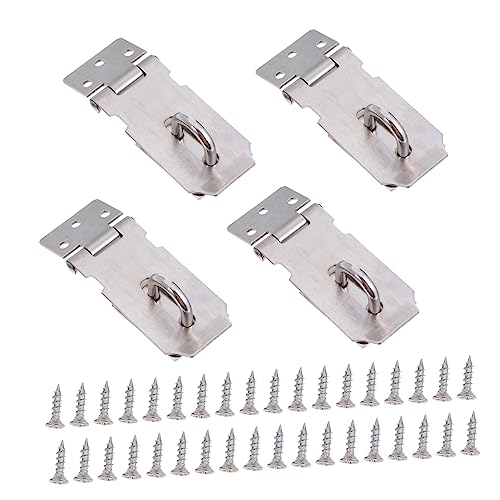 Homoyoyo 4 Stück Sicherheitsüberfalle Türschloss Riegel für Innentüren Gartentüren Schränke Einfache Montage mit Schrauben Robuste und Langlebige Bauweise von Homoyoyo