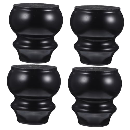 Homoyoyo 4stücke Möbelbeine Aus Massivholz Schwarze Sofa Und Tischfüße Einfach Zu Installierende Holzfüße Für Verschiedene Möbelarten Für Sofas Tische Und Stühle von Homoyoyo