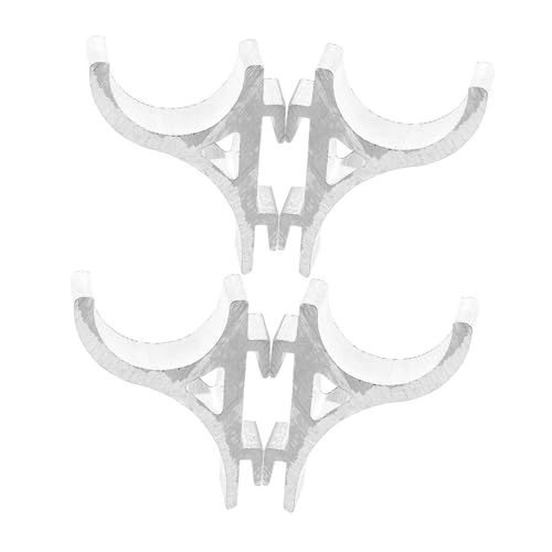Homoyoyo 4 Stück Teiliges Aluminiumlegierung Gefrierschrank Regalhalter Stabile Kühlschrank Regalclips mit Erhöhtem Installieren Langlebig und Kompatibel mit Meisten Kühlschrankmodellen von Homoyoyo