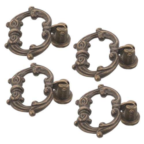 Homoyoyo 4 Stück Teiliges Antike Runde Metallgriffknöpfe im Europäischen Vintage Stil Stabile Zinklegierung Schubladengriffe Einfache Montage für Schränke Schmuckkästen Kommoden und von Homoyoyo