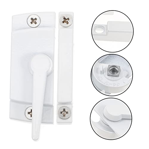 Homoyoyo 4 Stück Teiliges Fenster schiebesicherungsset Weiß mit Montageschrauben Robustes Kindersicherungs fenster Schloss für Schiebefenster Einfache Installation Ersatzteile für Erhöhte von Homoyoyo