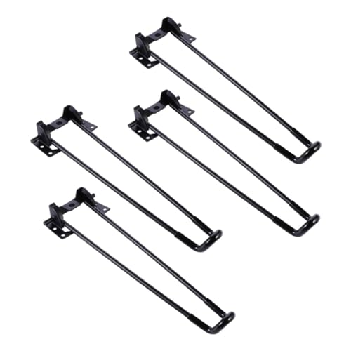 Homoyoyo 4 Stück Teiliges Klappbare Doppelte Metall Tischbeine Stabile Möbelfüße mit Hairpin Design Einfache Montage Geeignet für Kaffee und Schreibtische Rustikale und Moderne Einrichtung von Homoyoyo