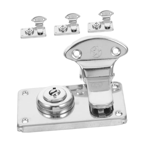 Homoyoyo 4 Stück Teiliges Kleine Vintage Kofferschlösser aus Eisen Antike Holzbox Verschluss Hasps Praktische DIY Möbelbeschläge Einfach zu Montieren für Koffer und Gepäck von Homoyoyo
