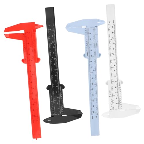Homoyoyo 4 Stück Teiliges Kunststoff Schieblehren Tragbare Messwerkzeuge Leicht Vielseitig für Werkstatt Heimwerker Schule Präzise Messschieber in Verschiedenen Farben Homoyoyo 4 Stück Teiliges Kunststoff Schieblehren Tragbare Messwerkzeuge Leicht Vielseitig für Werkstatt Heimwerker Schule Präzise Messschieber in Verschiedenen Farben von Homoyoyo