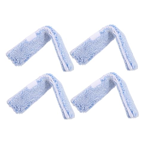 Homoyoyo 4 Stück Teiliges Mikrofasertuch Nachfüllset Fensterreiniger Ersatzpolster Wiederverwendbar für Fenster Spiegel Duschkabinen Starke Reinigung Einfache Montage für Haushalt Büro von Homoyoyo