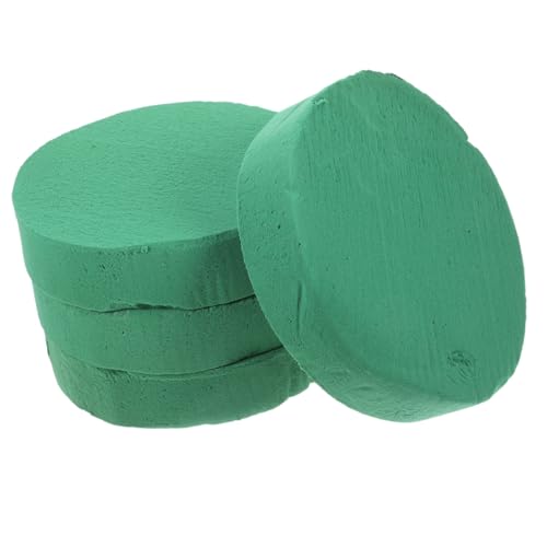 Homoyoyo 4 Stück Teiliges Runde Blumensteckschaum Masse Starke Wasseraufnahme Stabile Floristikbasis für Frische und Künstliche Blumen Vielseitig für Vasen und Pflanzgefäße Geeignet von Homoyoyo