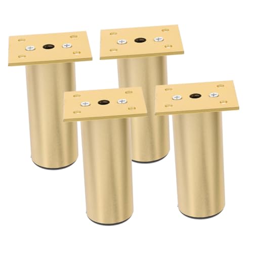 Homoyoyo 4 Stück Teiliges Runde Verstellbare Möbelbeine Aluminiumlegierung Stabile Ersatzfüße für Schränke Tische Stühle Sofas Modernes Design Langlebig Höhenverstellbar für Möbelreparatur von Homoyoyo