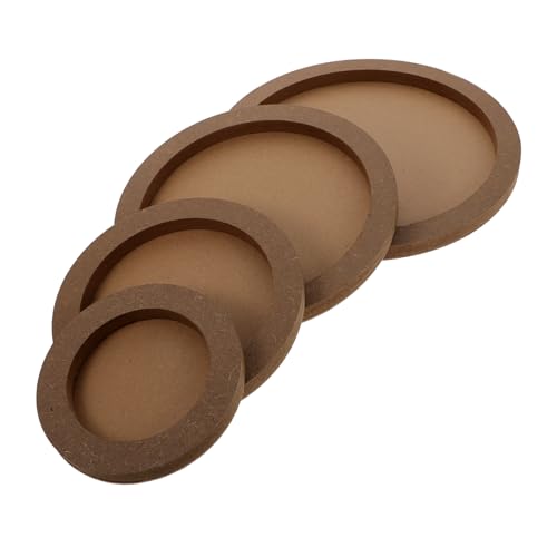 Homoyoyo 4stücke Kreativer Holz Foto Rahmen Runder DIY Bilderrahmen Naturmaterialien Für Handwerk Und Bastelarbeiten von Homoyoyo