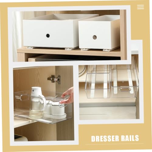 Homoyoyo 4 Stück Teiliges Schubladenschienen aus Verschleißfestem Material Untere Montage Geräuscharm Einfache Selbstmontage Robust für Küchen Tv schränke Weiß Rostfrei und Langlebig von Homoyoyo