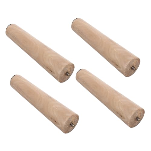 Homoyoyo 4 Stück Teiliges Set Möbelbeine aus Massivem Holz Robuste Couch Tischbeine Einfache Montage mit Zubehör Glatte Oberfläche für Langlebige und Elegante Möbelunterstützung von Homoyoyo