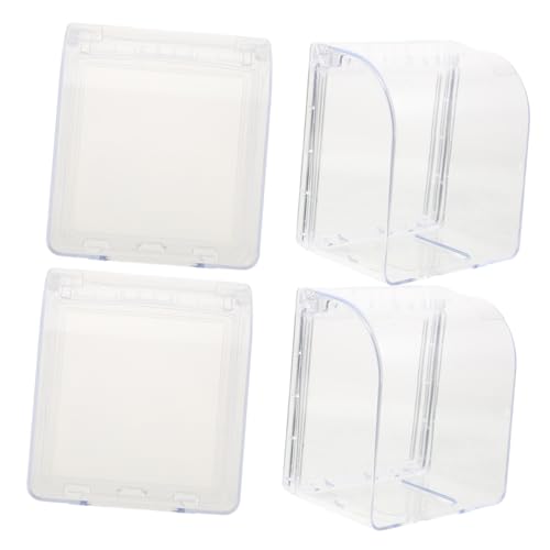 Homoyoyo 4 Stück Teiliges Steckdosenabdeckungen aus Robustem PC material Wasserdichte Schutzhauben für Innensteckdosen Langlebiger Spritzschutz zur Steckdosen Steckerreinigung Sicher und von Homoyoyo