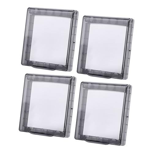 Homoyoyo 4 Stück Teiliges Ultradünner Transparenter Selbstklebender Wasserdichter Schutzbox abdeckungen für Außensteckdosen Staubdicht und Langlebig Geeignet für Glatte Oberflächen und von Homoyoyo