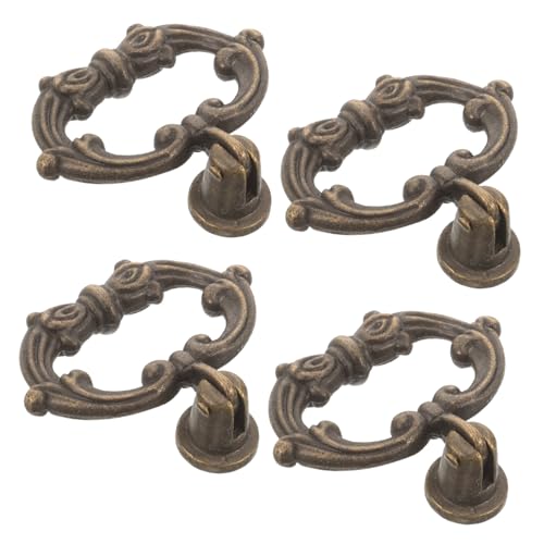 Homoyoyo 4 Stück Teiliges Vintage Zinklegierung Ringgriff Möbelknopf Schubladengriff Einzel Ergonomisch Stilvoll für Kommode Schrank Tür Dekorative Griffe Homoyoyo 4 Stück Teiliges Vintage Zinklegierung Ringgriff Möbelknopf Schubladengriff Einzel Ergonomisch Stilvoll für Kommode Schrank Tür Dekorative Griffe von Homoyoyo