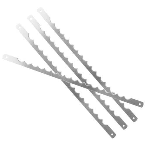 Homoyoyo 4 Stück Teiliges Wellenschliff Brotmesser Ersatzklingen Gezahnte Schneidklingen für Brotmaschine Toast und Kuchen Universelle Cutter Klingen für Glattes Einschneiden von Homoyoyo
