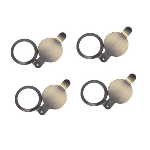 Homoyoyo 4 Stück Türspion Schutzabdeckung Kupfer Peeping Türlochabdeckung für Privatsphäre Einfache Installation Klare Sicht für Zuhause und von Homoyoyo