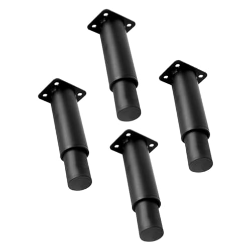 Homoyoyo 4 Stück Verstellbare Metall Möbelfüße Höhenverstellbare Möbelbeine für Sofa Tv Schrank Stuhl Couchtisch Schwarz Stabile Flexible Unterstützung für Wohnmöbel von Homoyoyo