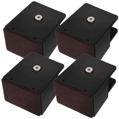 Homoyoyo 4 Stück Verstellbare Möbelerhöhung Schwarz für Tisch und Bettbeine Robuste Plattform zur Möbelanhebung und Ergonomischen Sitz Steh Unterstützung von Homoyoyo