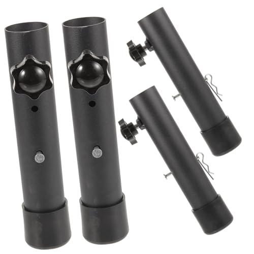 Homoyoyo 4 Stück Verstellbare Tischbeinverlängerungen Klappbare Stabile Stahlbeine mit Gummifüßen für Gerade oder Gebogene Tischbeine Höhe rutschfest für Esstisch und Arbeitstisch von Homoyoyo