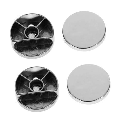 Homoyoyo 4 Stück Zinklegierung Spiegelhalter Clips Rund Glasbefestigung Halterung für Spiegel und Glasplatten Einfache Montage Geeignet für Badezimmer und Möbel Zubehör von Homoyoyo
