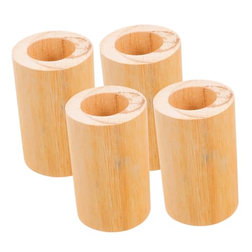 Homoyoyo 4 Stück Zylindrische Betterhöhung Aus Holz Runde Polster Zur Erhöhung Der Möbelhöhe Stützbeine Aus Unbehandeltem Holz Basis Zum Selbermalen Von Sofa Couch Stuhl Tisch von Homoyoyo