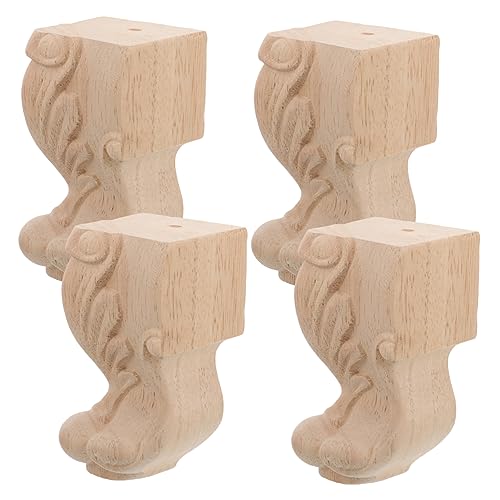 Homoyoyo 4 Stück geschnitzte Holz-Möbelbeine für Couch, Sofa, Schrank und Ständer, solide Ersatzfüße für stilvolles Zuhause Homoyoyo 4 Stück geschnitzte Holz-Möbelbeine für Couch, Sofa, Schrank und Ständer, solide Ersatzfüße für stilvolles Zuhause von Homoyoyo