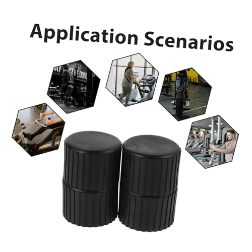 Homoyoyo 4 Stück rutschfeste Gummipads für Fitnessgeräte Strapazierfähige Möbelbodenschoner Stoßdämpfend Kratzfest Geeignet für Hartholz Fliesen Teppich Schutz für Zuhause und Gym von Homoyoyo