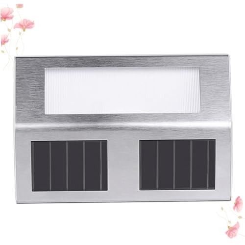 Homoyoyo 4stücke Solar Wandleuchten Aus Edelstahl Led Helle Außenleuchten Für Garten Einfahrten Und Wege Wetterfest Und Langlebig Geeignet Für Außenbereiche von Homoyoyo