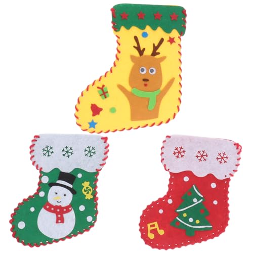 Homoyoyo 4 Stücke Teiliges DIY Weihnachtsdeko Handarbeit Weihnachtsstrümpfe Filz Cartoon Bastelmaterial für Schlafzimmer Party Fenster Tür Dekoration Homoyoyo 4 Stücke Teiliges DIY Weihnachtsdeko Handarbeit Weihnachtsstrümpfe Filz Cartoon Bastelmaterial für Schlafzimmer Party Fenster Tür Dekoration von Homoyoyo