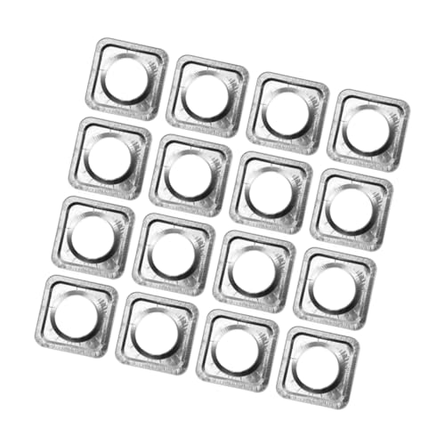 Homoyoyo 40 Stück Hitzebeständige Aluminiumfolie Abdeckungen für Gasherd Ölgeschützte Pads für Küche Quadratisch Wiederverwendbar Einfach zu Reinigen von Homoyoyo
