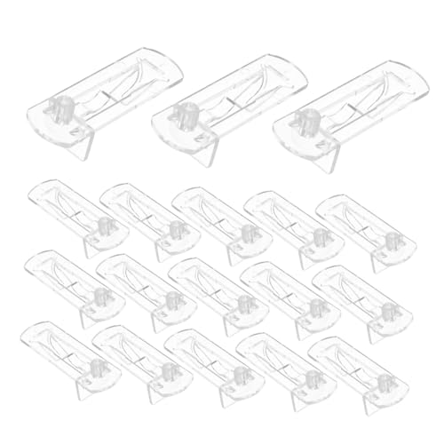 Homoyoyo 40 Stück Transparente Kunststoff Regalhalterung Platzsparende Möbelregalstützen mit Schnellwechsel Klare Einlegebodenklammern für Küchen- Schrank Bücherregale von Homoyoyo