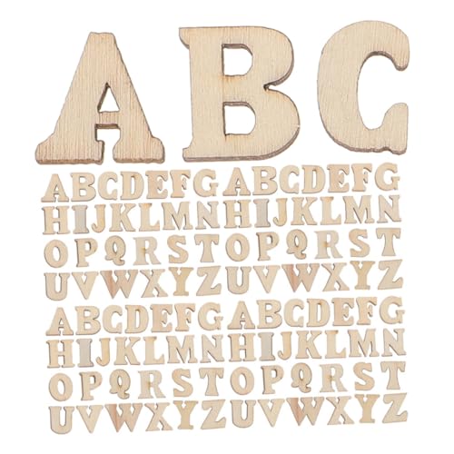 Homoyoyo 416 Stück Teiliges Set DIY Holzbuchstaben Unlackiert Natürliche Holzalphabet Buchstaben Basteln Malen für Wanddeko Lernspaß Kreative Holzbuchstaben zum Gestalten und Dekorieren von Homoyoyo