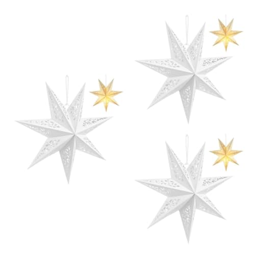 Homoyoyo 45 Cm Papierstern-Laterne – Hängende 3D Dekoration Für Weihnachten - Hochzeiten Und Partys Ausgehöhlter Stern Lampenschirm in Weiß Fenster Und Festliche Homoyoyo 45 Cm Papierstern-Laterne – Hängende 3D Dekoration Für Weihnachten - Hochzeiten Und Partys Ausgehöhlter Stern Lampenschirm in Weiß Fenster Und Festliche von Homoyoyo