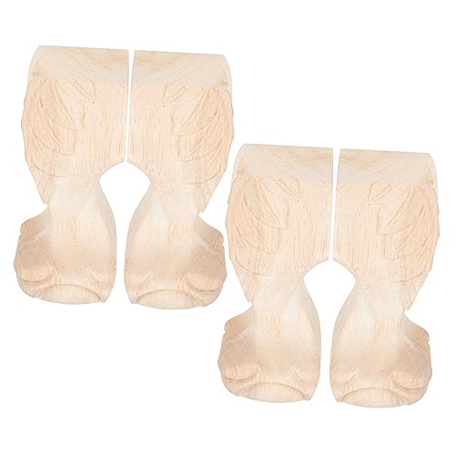Homoyoyo 4stücke Holzbeine Für Möbel Kurze Tischbeine Aus Holz Möbelfüße Für Kommoden Sofafüße-ersatz Handgefertigte Holzbeine Für Couchfüße Und Stuhlbeinverlängerungen von Homoyoyo