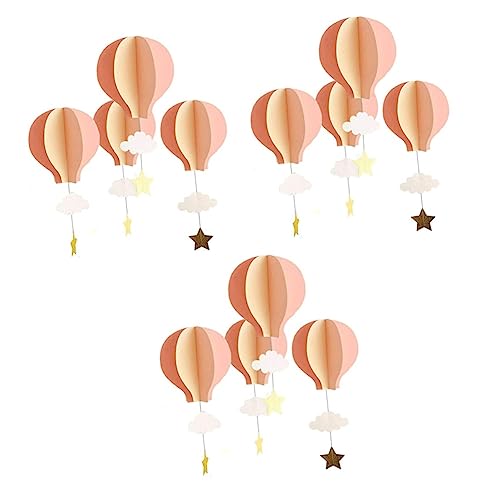Homoyoyo 4er Set 3D Papier Girlande Heißluftballons – Wunderschöne Hängende Dekoration Für Partys - Hochzeiten Und Kindergeburtstage – Ideal Für Decken - Fenster Und Wände von Homoyoyo