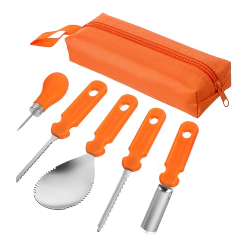 Homoyoyo 5 Stk. Teiliges Kürbis Schnitzset aus Edelstahl mit Sägen Schabern und Scoops Professionelles Herbst Bastelset für Halloween Jack O Lanterns Sicheres Kürbisschnitzen für Ab Jahren Homoyoyo 5 Stk. Teiliges Kürbis Schnitzset aus Edelstahl mit Sägen Schabern und Scoops Professionelles Herbst Bastelset für Halloween Jack O Lanterns Sicheres Kürbisschnitzen für Ab Jahren von Homoyoyo