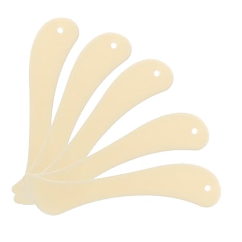 Homoyoyo 5 Stück Knife Knochenordner Handwerk Ordner aus Knochenpapier Falten Umschlag-DIY-Tool Torschütze Werkzeug gebogener Ordner aus Knochen Ordner aus Papierknochen Plastik Beige von Homoyoyo