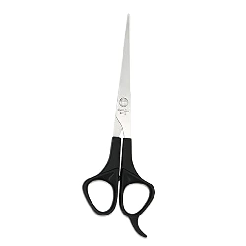 Homoyoyo 5 Stück Teiliges Haarschneidescheren aus Professionelle Gerade Friseurschere für Salon und Zuhause Schwarz Langlebig und Leicht mit Ergonomischem Kunststoffgriff von Homoyoyo