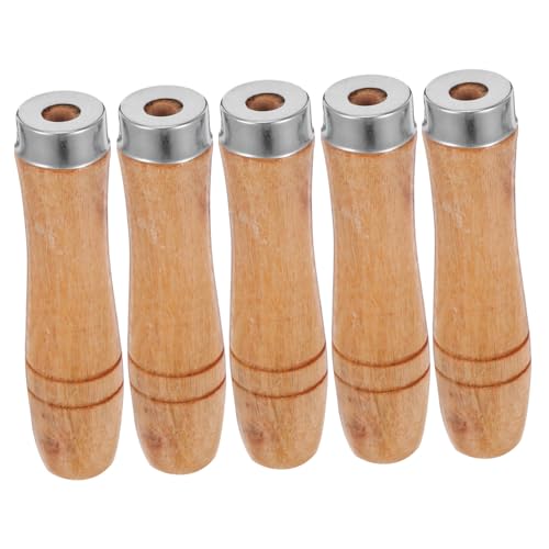 Homoyoyo 5 Stück Teiliges Holzfeilen griff Ergonomischer Holzgriff mit Eisenkragen Universeller Ersatzgriff für Feilen Reparatur DIY Handwerkzeuge Homoyoyo 5 Stück Teiliges Holzfeilen griff Ergonomischer Holzgriff mit Eisenkragen Universeller Ersatzgriff für Feilen Reparatur DIY Handwerkzeuge von Homoyoyo