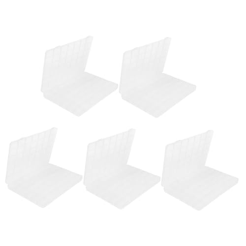 Homoyoyo 5 Stück Teiliges Transparente Kunststoff-perlen-aufbewahrungsbox mit Verstellbaren Fächern Klare Organizerbox für Schmuck Bastelmaterialien DIY und Handarbeiten von Homoyoyo