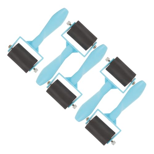 Homoyoyo 5 Stück Teiliges Wiederverwendbarer Mehrzweck gummiwalzen für Druckgrafik Linoldruck Klebstoffauftrag Leichte Ergonomische Kunststoffrolle für Basteln und Tapeten von Homoyoyo