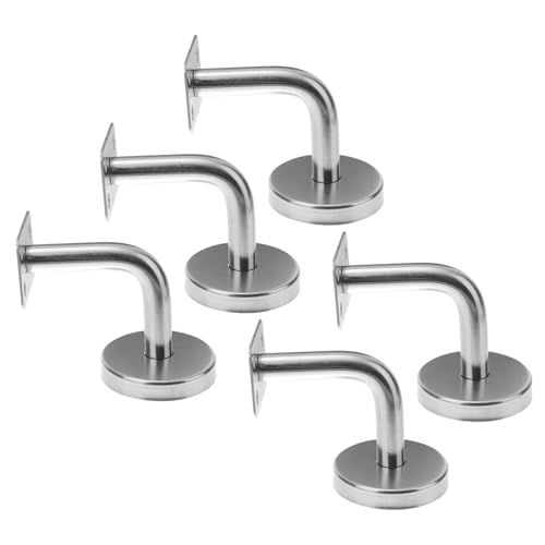 Homoyoyo 5 Stück Wandhalterungen für Handläufe Stabiler Geländerstütz für Treppen und Außenbereich Elegantes Design Einfach zu Montieren von Homoyoyo